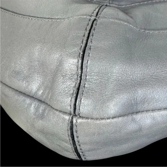 Coach Kristin Spectator Smooth Leather Snake Embossed Hobo Shoulder Bag